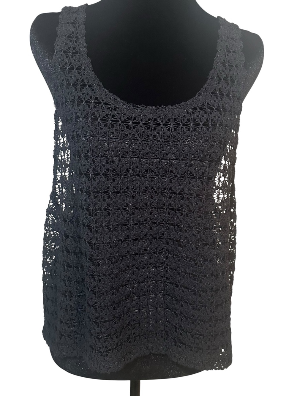 Victoria's Secret Black Crochet Tank Top
